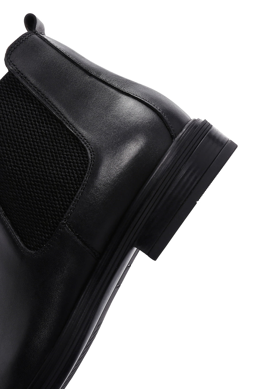 Men's Black Chelsea Casual Leather Boots