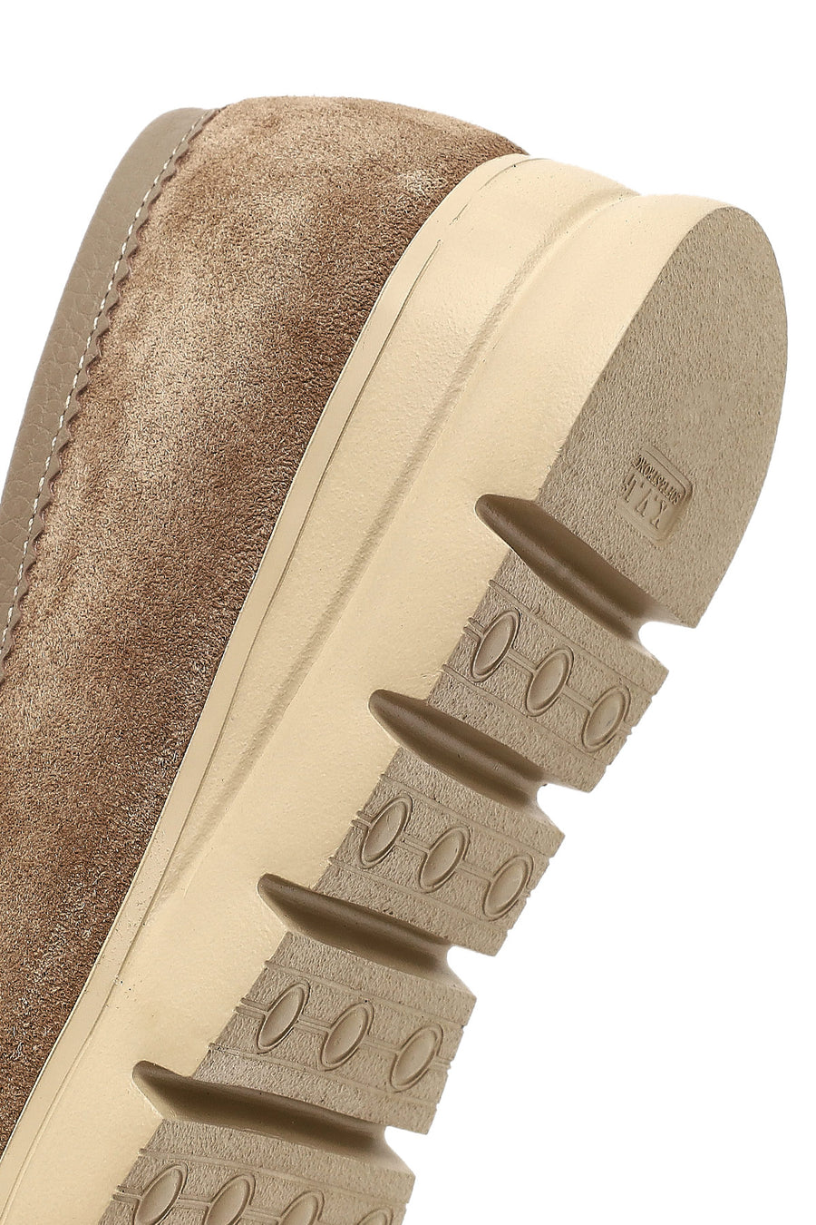 Kadın Vizon Kalın Tabanlı Süet Deri Comfort Loafer