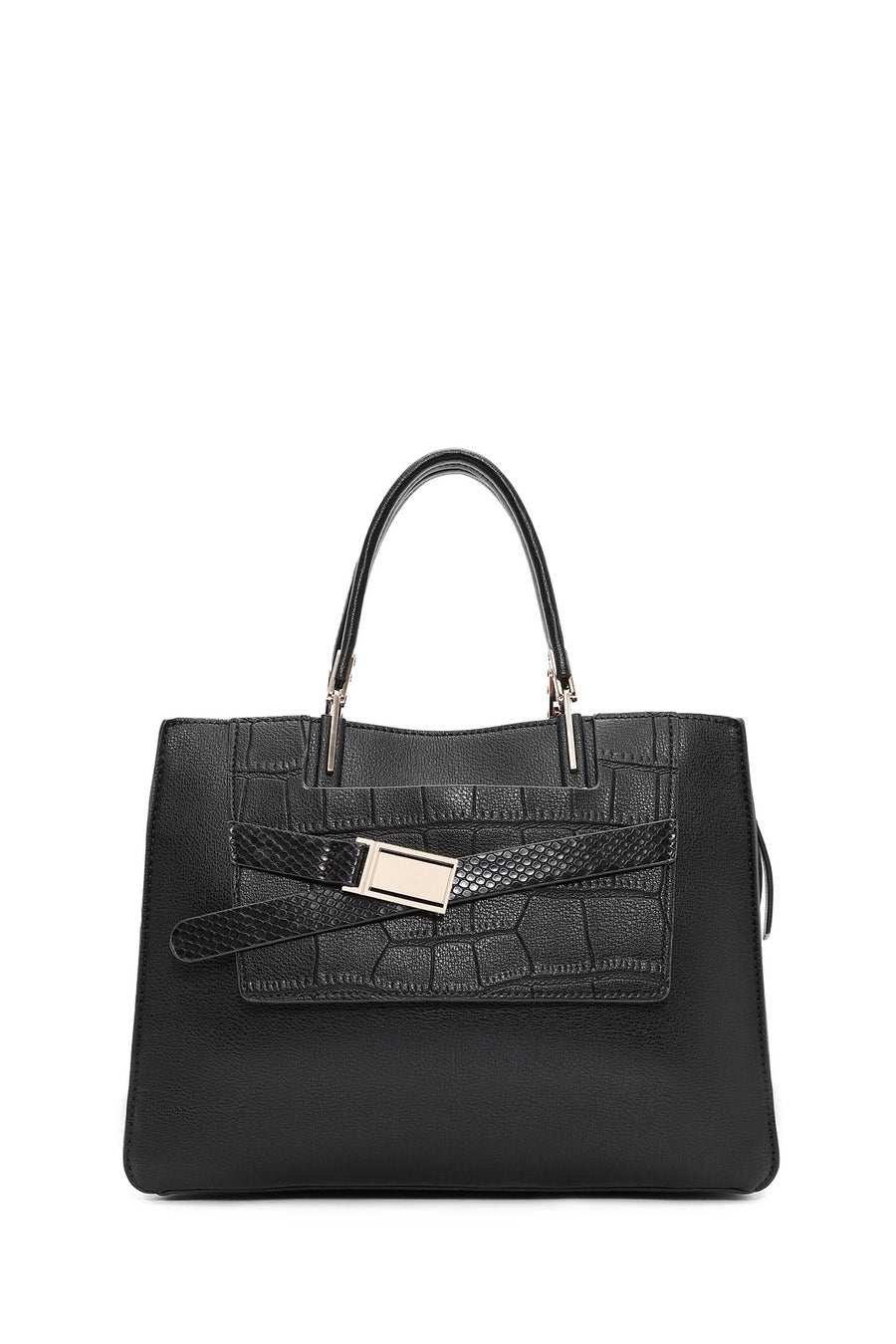 Women's Black Long Strap Classic Handbag