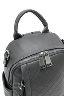 Women's Gray Long Strap Printed Backpack | Derimod