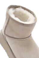 Women's Beige Thick-Soled Suede Leather Boots | Derimod