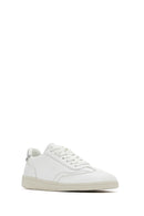 Women's White Lace-Up Leather Sneaker | Derimod
