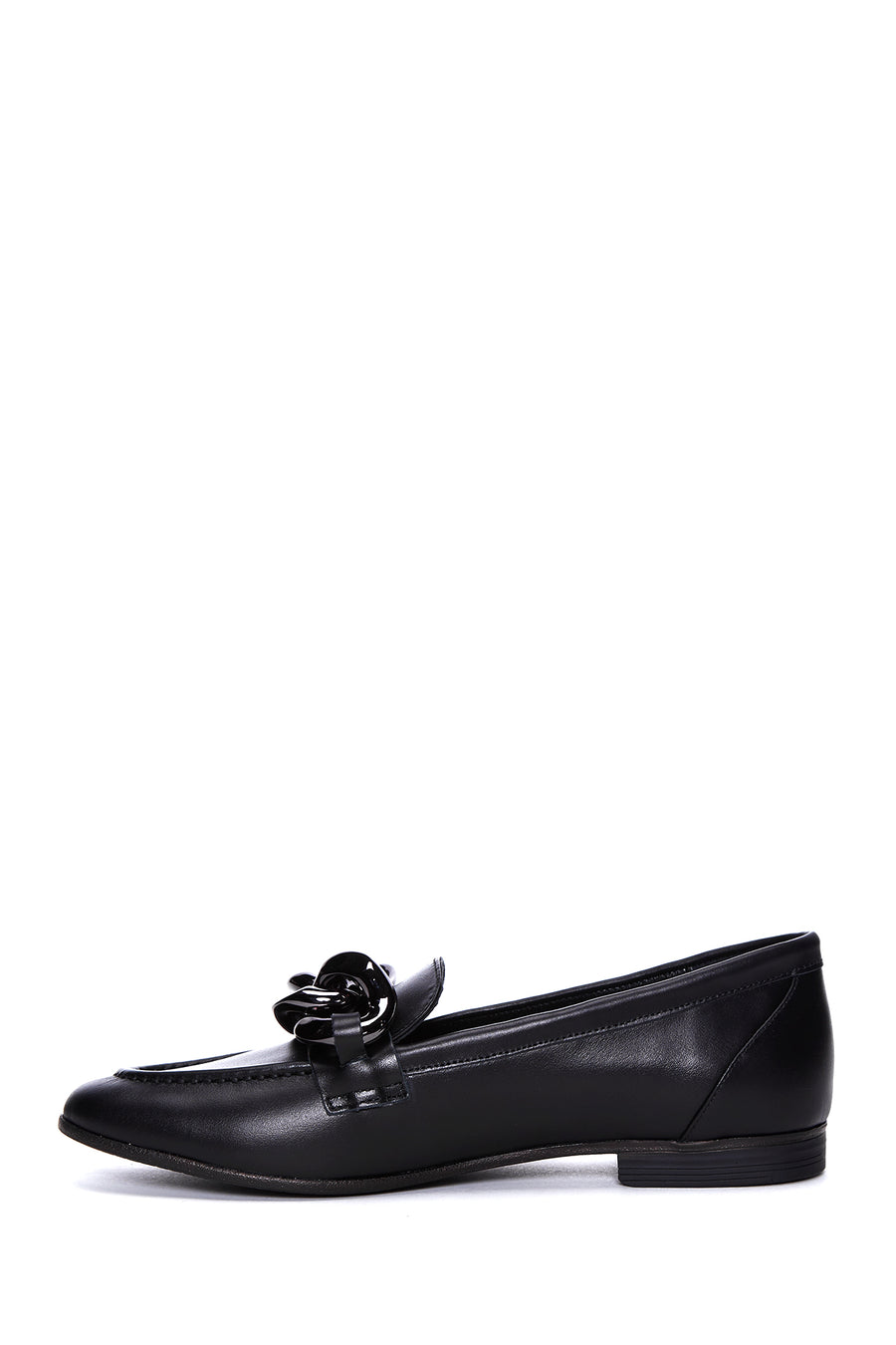 Women's Black Leather Loafer