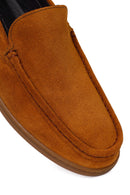 Men's Tan Suede Leather Casual Loafer | Derimod