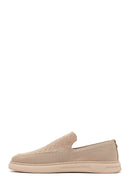 Erkek Bej Desenli Kumaş Loafer | Derimod
