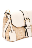 Women's White Long Straw Shoulder Bag | Derimod