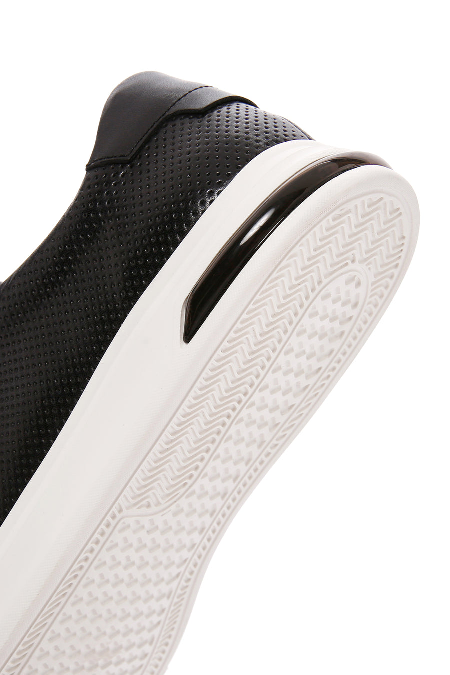 Men's Black Lace-up Leather Sneaker