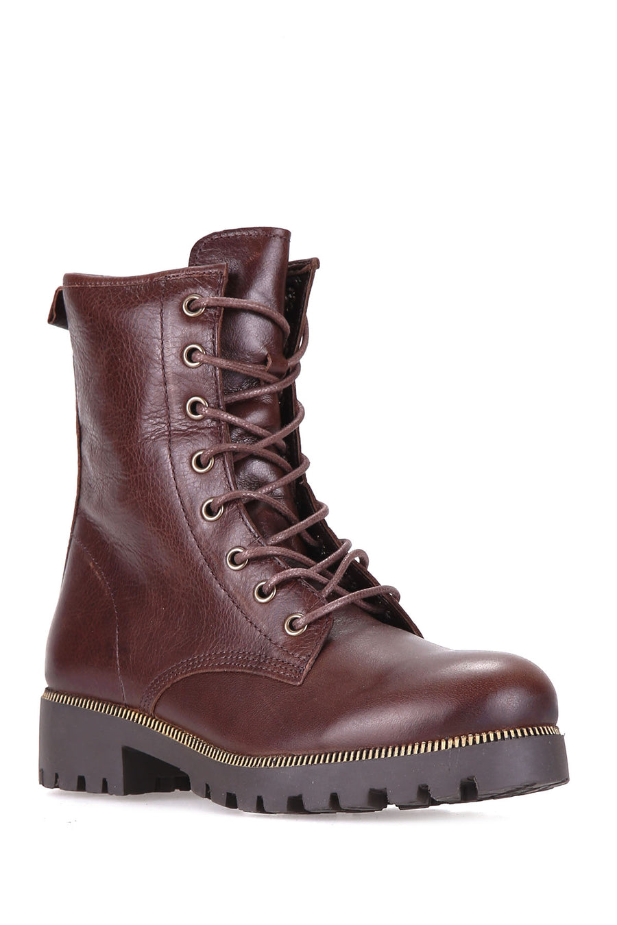 Lace-Up Women's Leather Boots