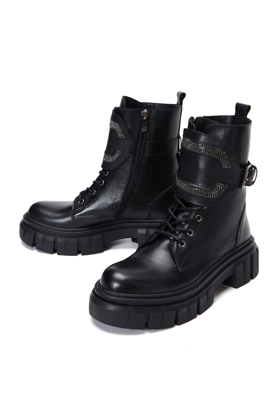 Women's Black Zippered Boots