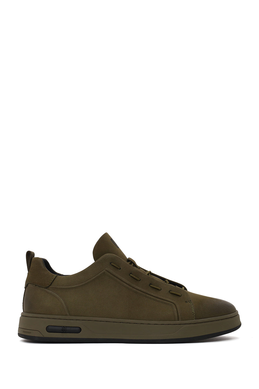Erkek Haki Bağcıklı Nubuk Deri Sneaker WM680001DN | Derimod