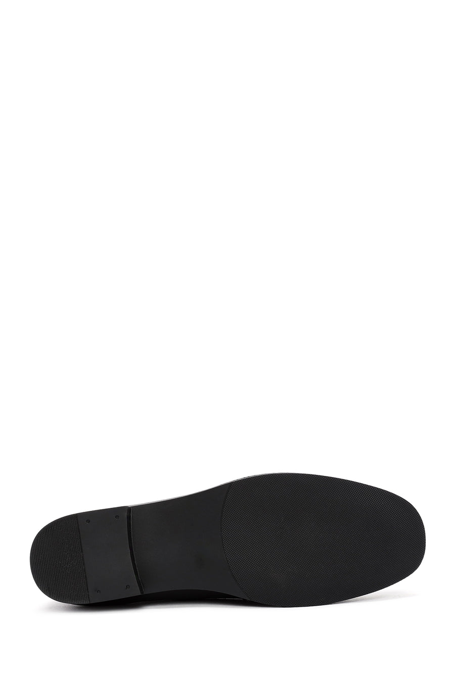 Women's Black Buckle Detailed Leather Masculine Loafer
