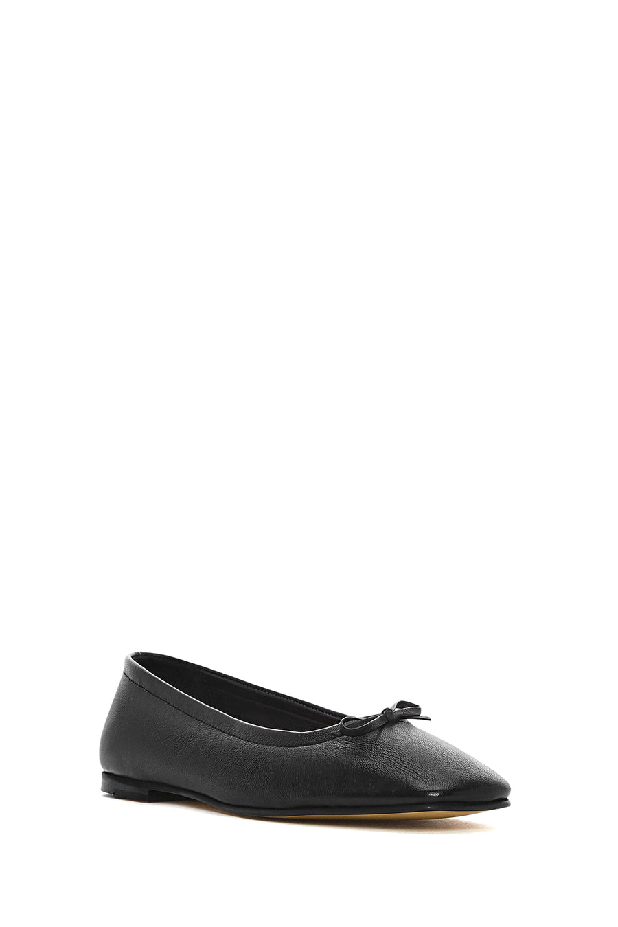 Derimod Flex Women's Black Bowknot Leather Ballerinas