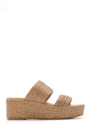 Women's Straw Knitted Slippers | Derimod