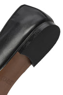 Women's Black Leather Ballerinas | Derimod