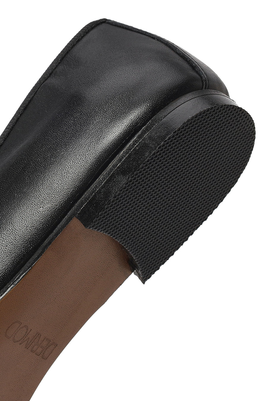 Women's Black Leather Ballerinas