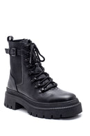 Women's Leather Zippered Boots | Derimod