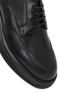 Men's Black Lace-Up Thick-Soled Leather Casual Shoe | Derimod