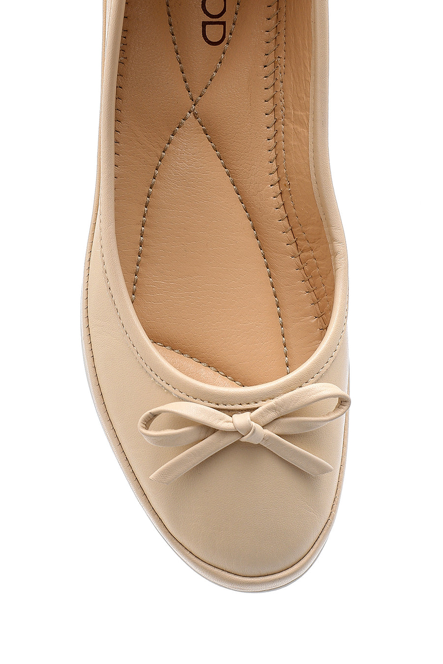 Women's Bow Leather Ballerinas