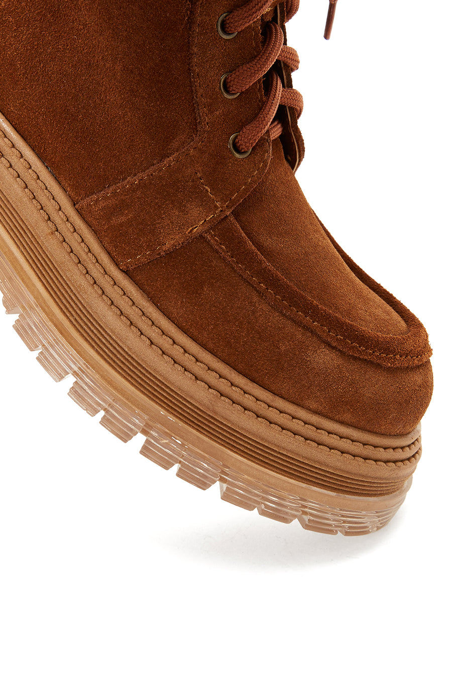 Women's Tan Leather Suede Boots Flat Boots