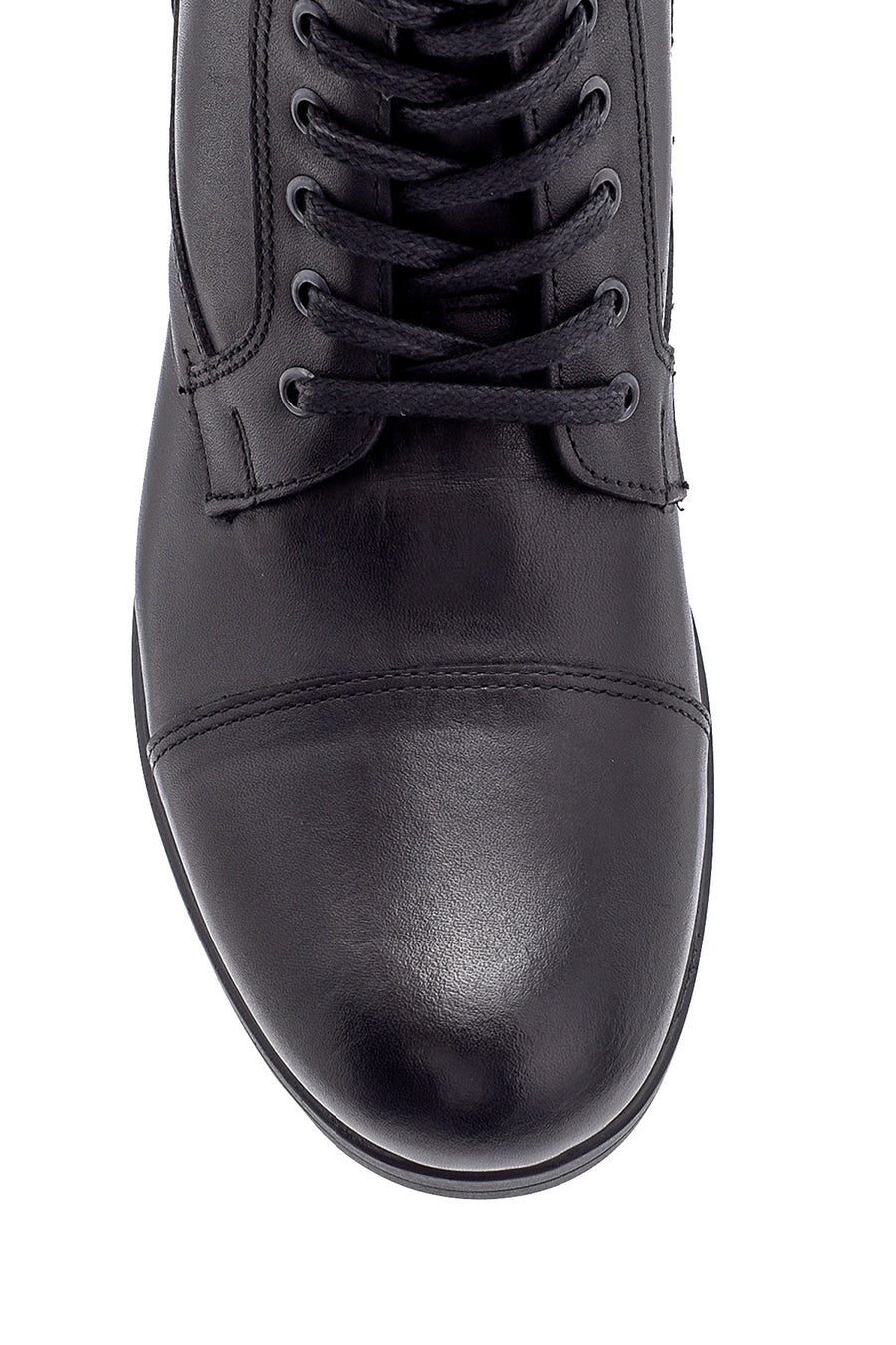 Men's Leather Zipper Detailed Boots