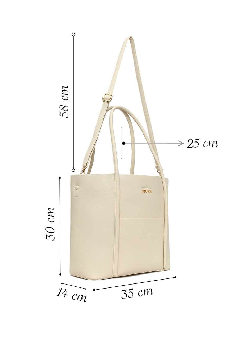 Women's Beige Long Strap Shoulder Bag
