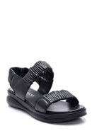 Women's Leather Drawstring Sandals | Derimod