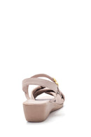 Women's Mink Leather Comfort Sandals | Derimod