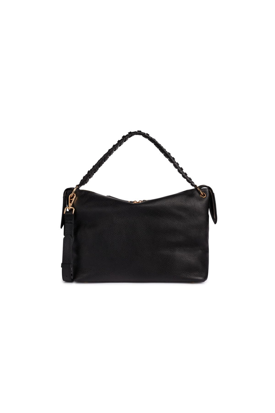 Geox Women's Black Marsila Long Strap Leather Handbag