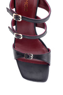 Women's Heeled Leather Slippers | Derimod