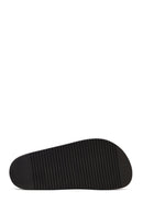 Women's Brown Double Buckle Thick Sole Suede Leather Slippers | Derimod