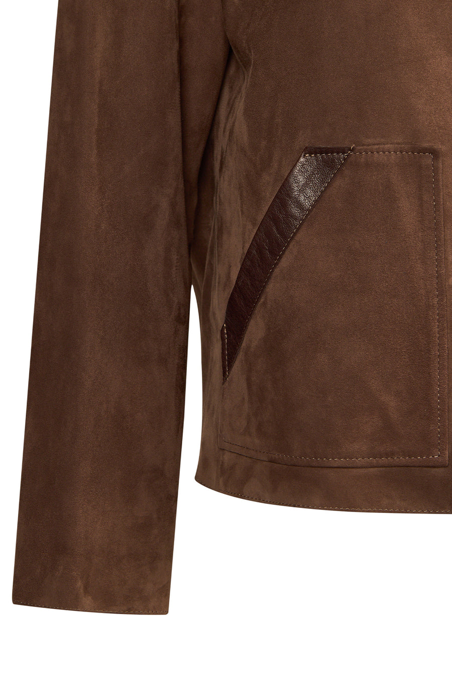 Barcelona Woman Brown Short Suede Jacket