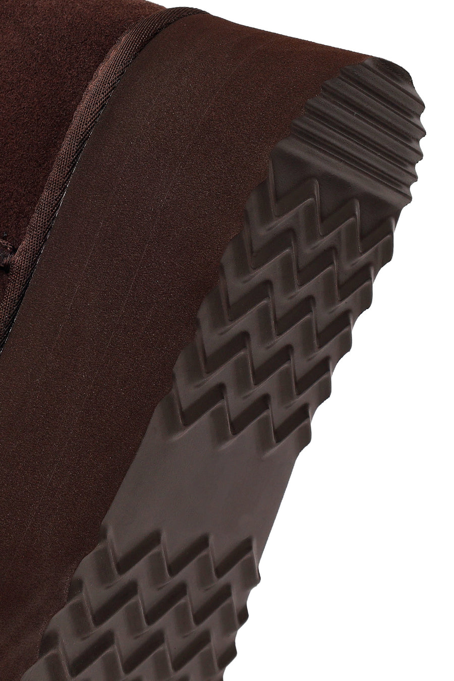 Woman Brown Thick-Soled Suede Teddy Boots