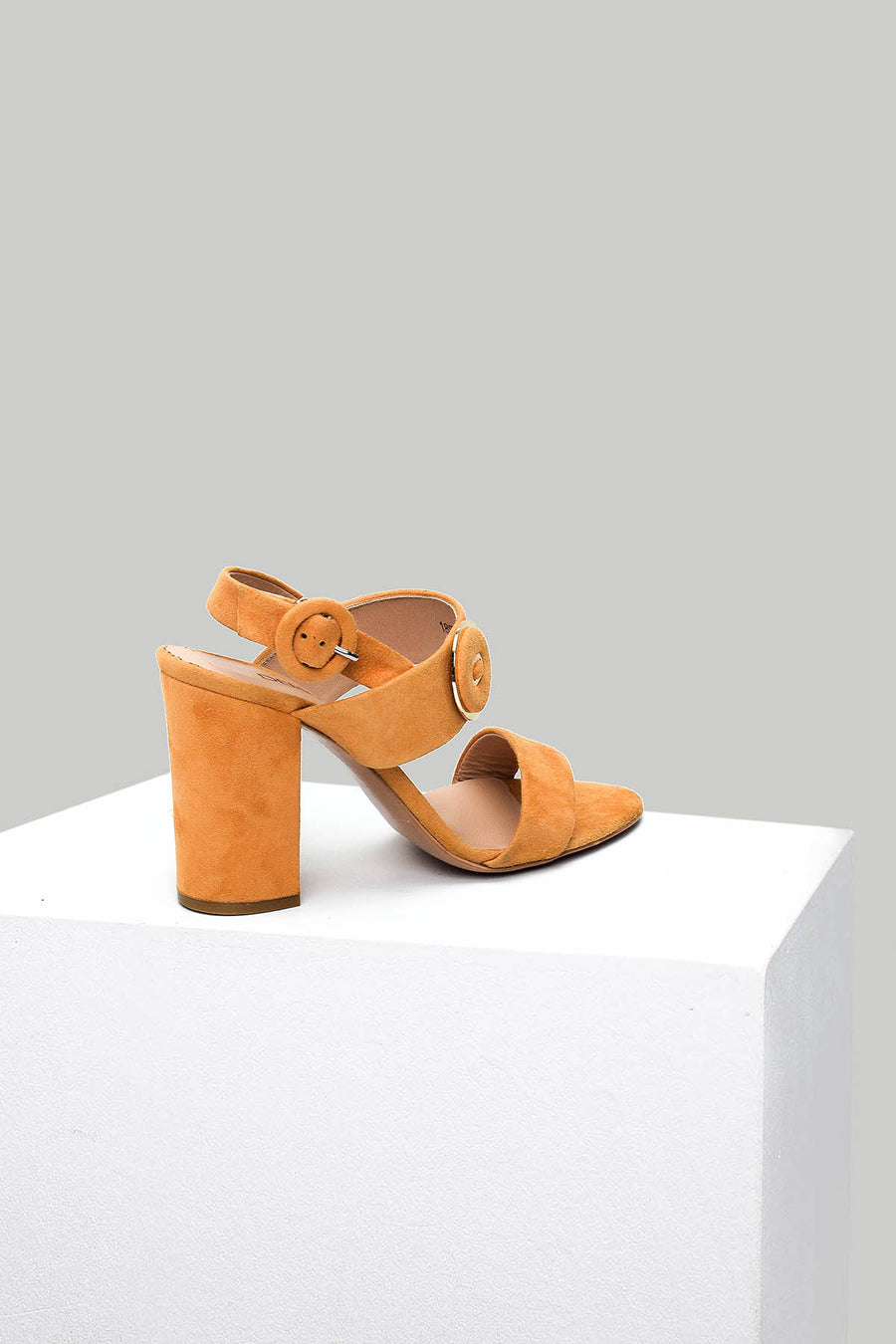 Women's Orange Leather Sandals