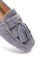 Women's Leather Suede Tassel Loafer | Derimod