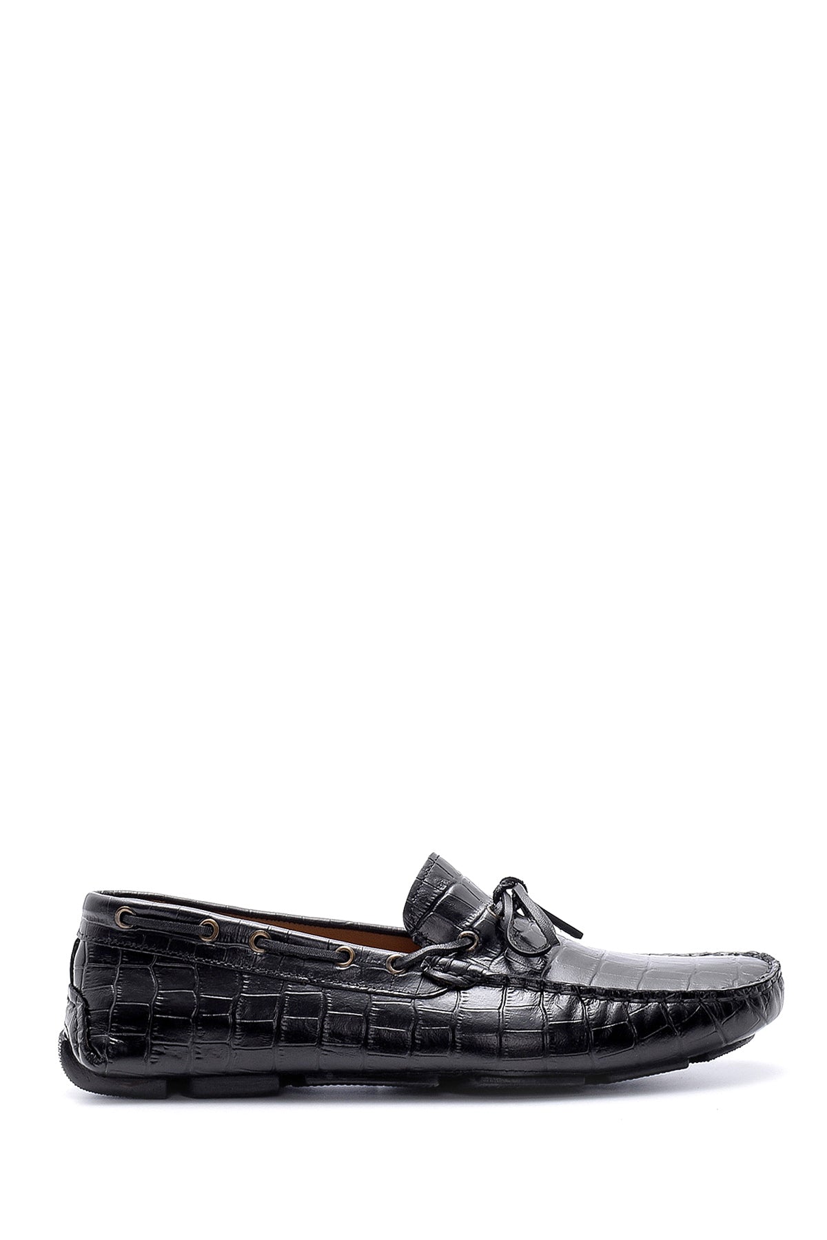 Men's Crocodile Detailed Leather Loafer 20SFD3021E3 | Derimod