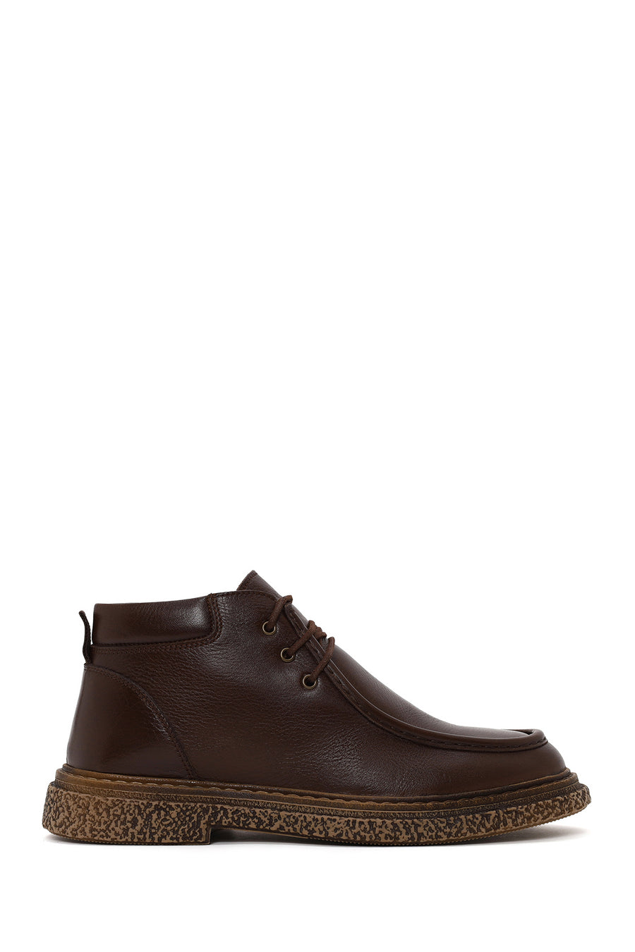 Male Brown Lace-up Leather Casual Boots WM700007DV | Derimod