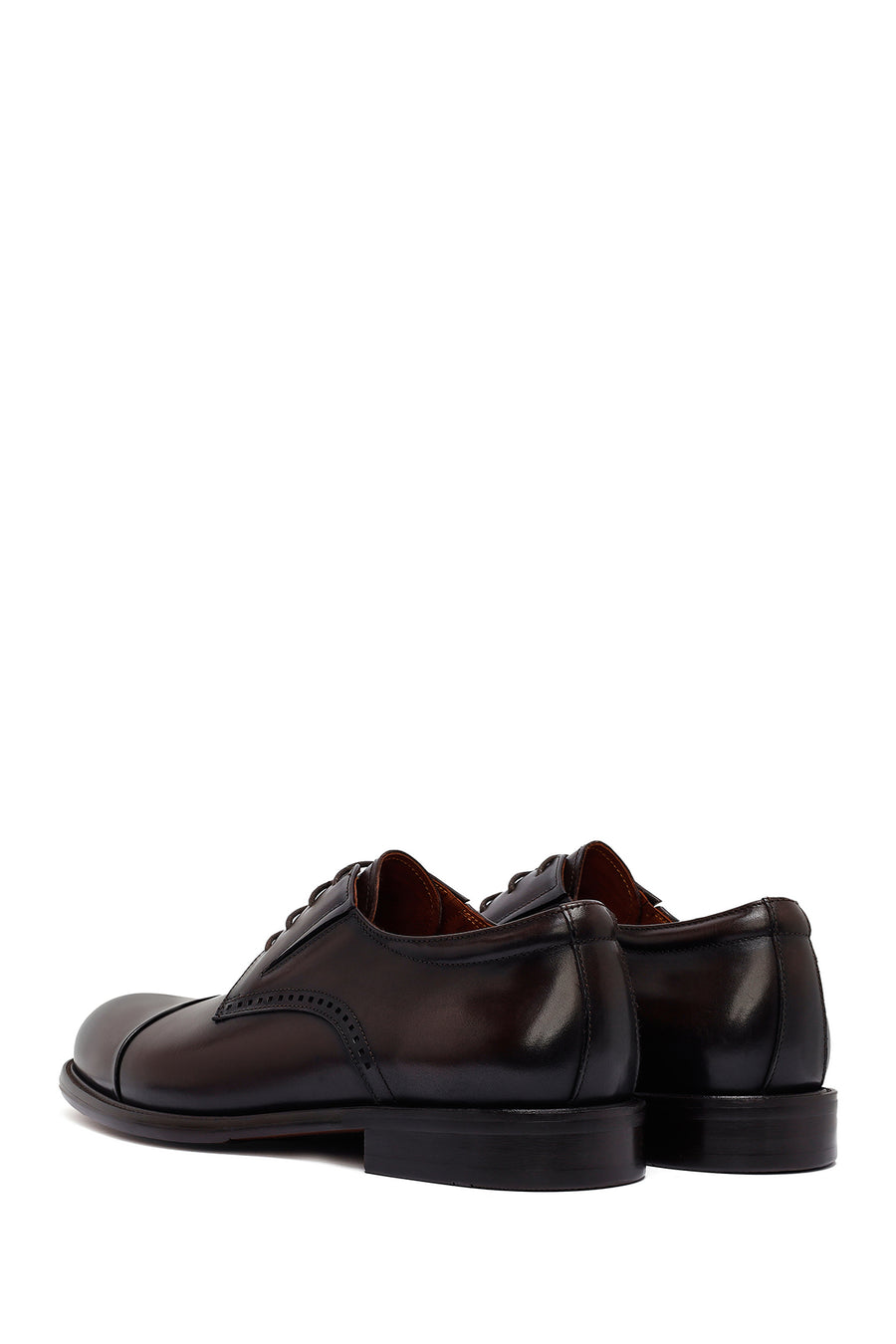 Men's Brown Lace-Up Leather Classic Shoes