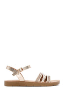 Women's Gold Ankle Strap Stone Sandals | Derimod