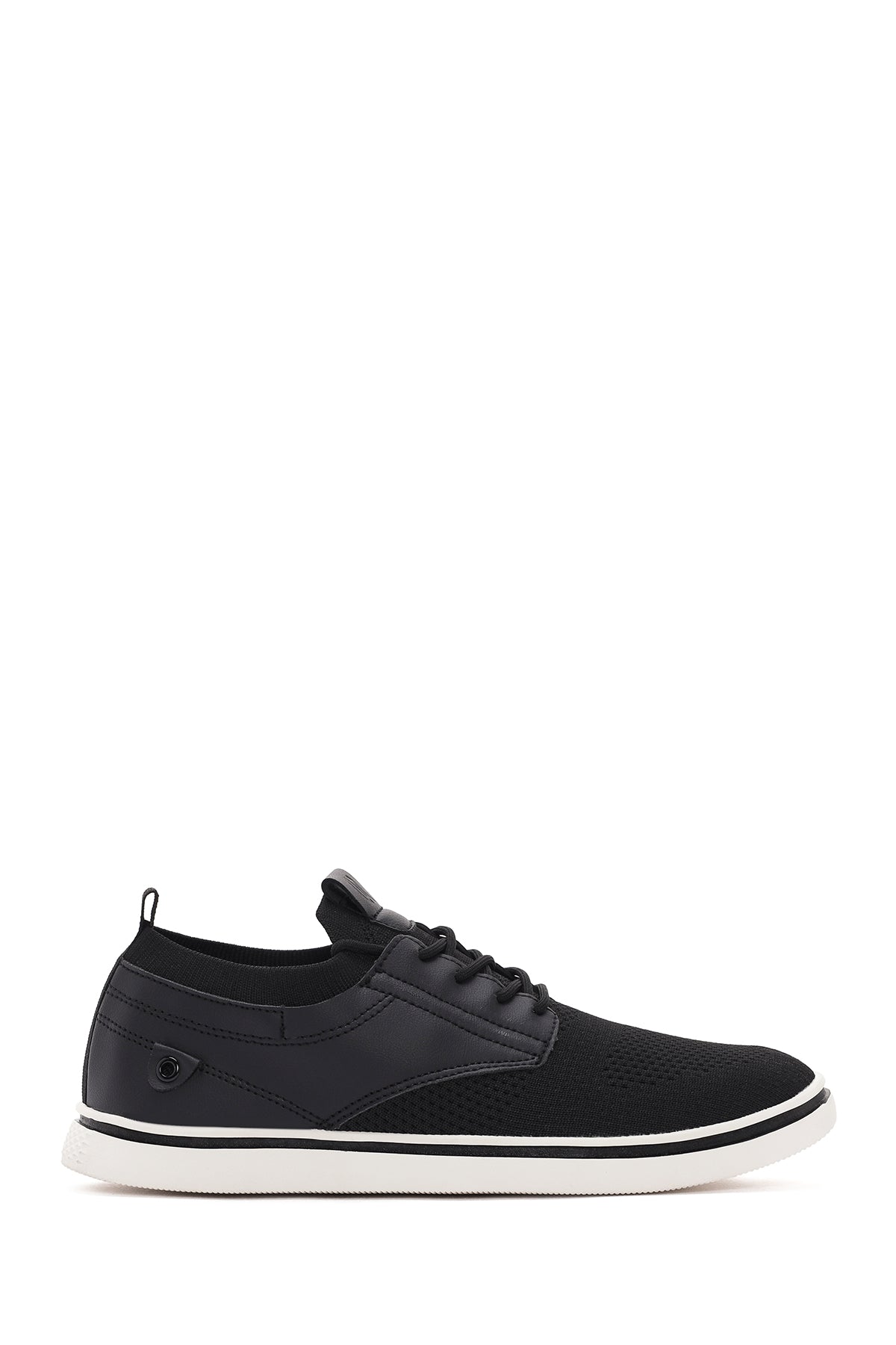 Men's Black Lace-Up Fabric Sneakers 24SFD60076F | Derimod