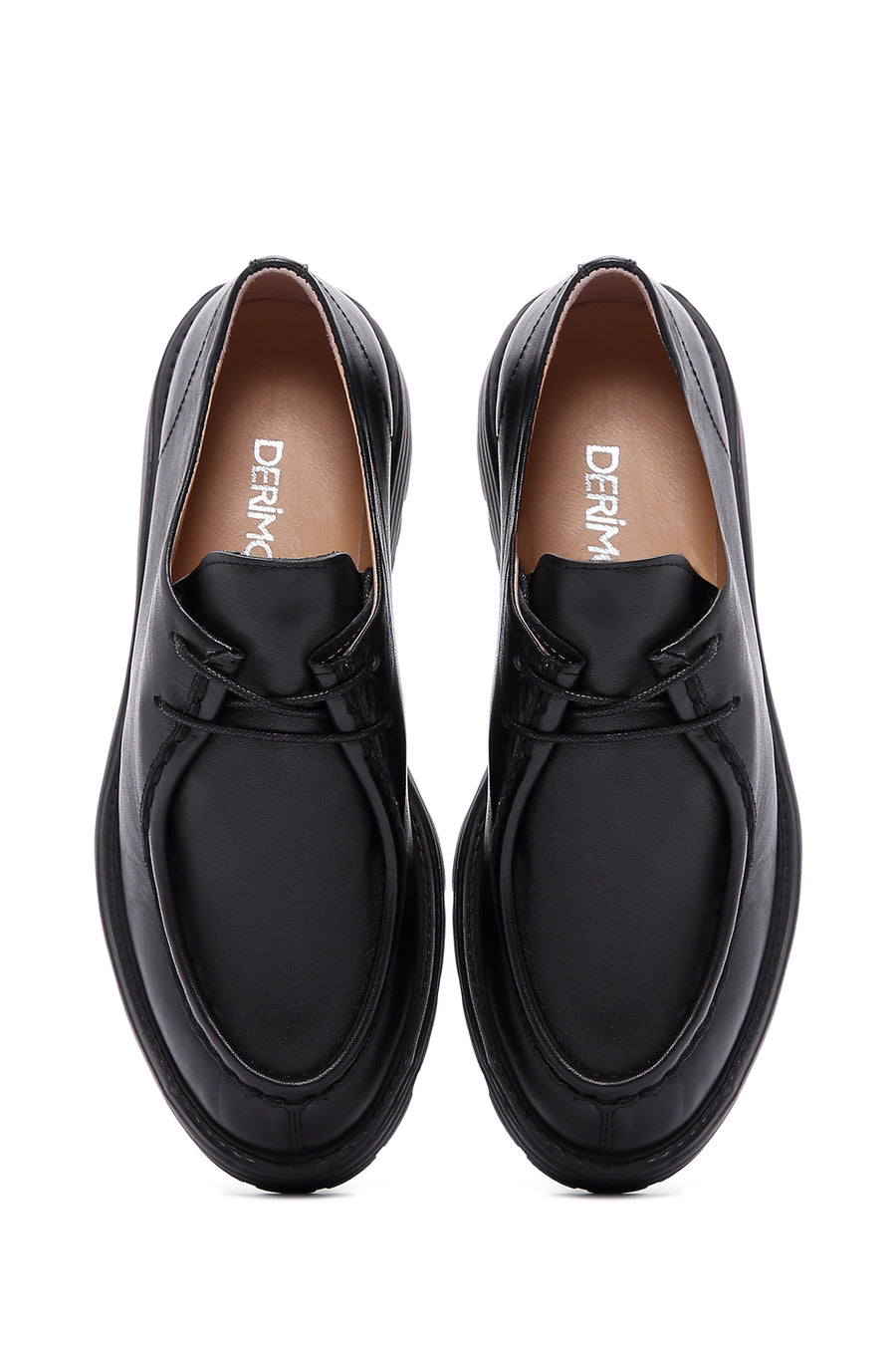 Women's Black Leather Oxford Shoes