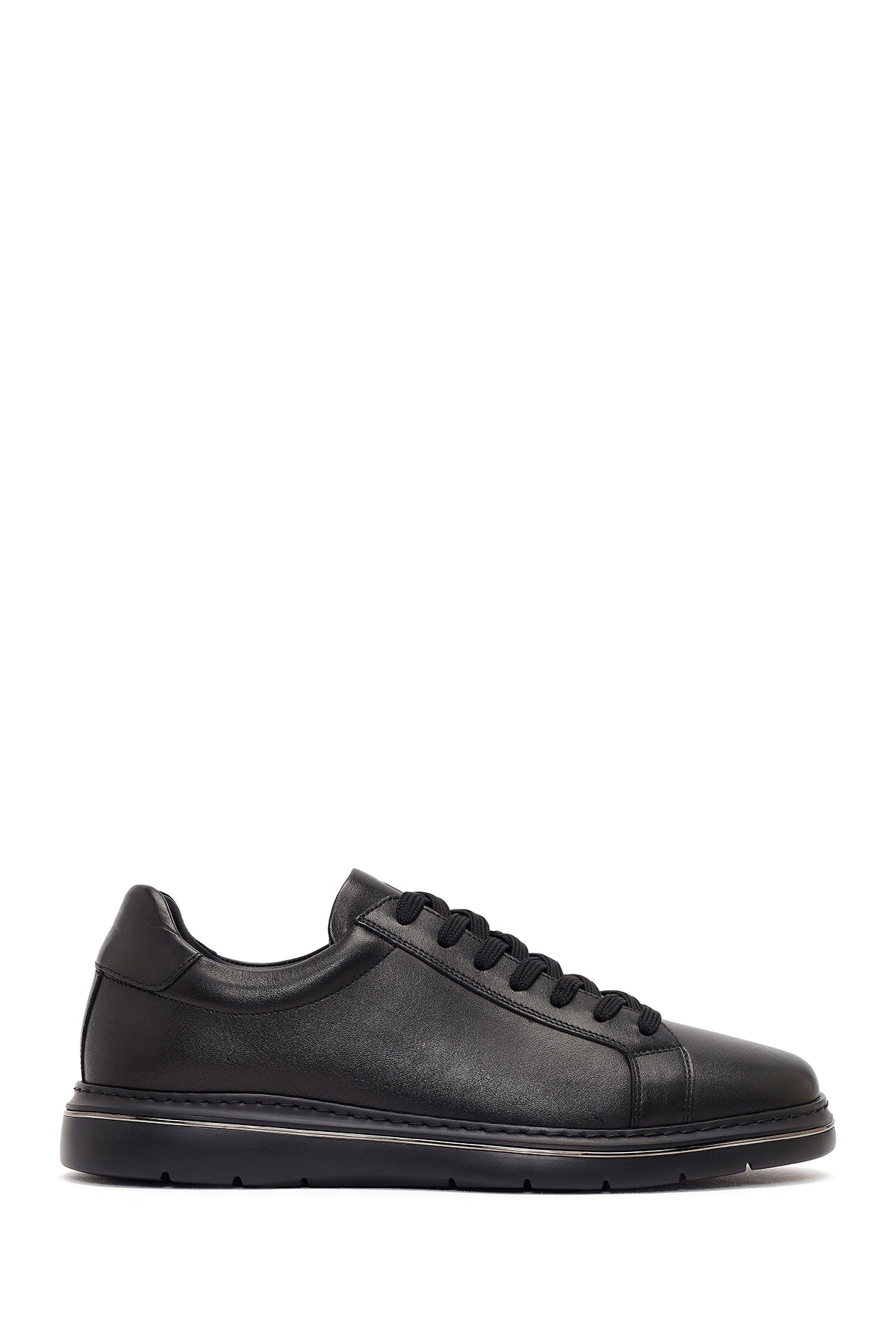 Male Black Lace-Up Leather Sneaker 26SFD641018 | Derimod