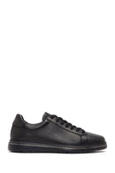 Male Black Lace-Up Leather Sneaker | Derimod