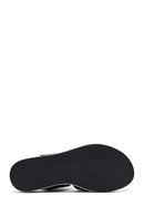 Women's Black Ankle Buckle Thick Soled Leather Sandals | Derimod