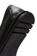 Women's Black Buckled Leather Comfort Loafer | Derimod