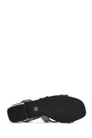 Women's Black Stone Buckle Sandals | Derimod