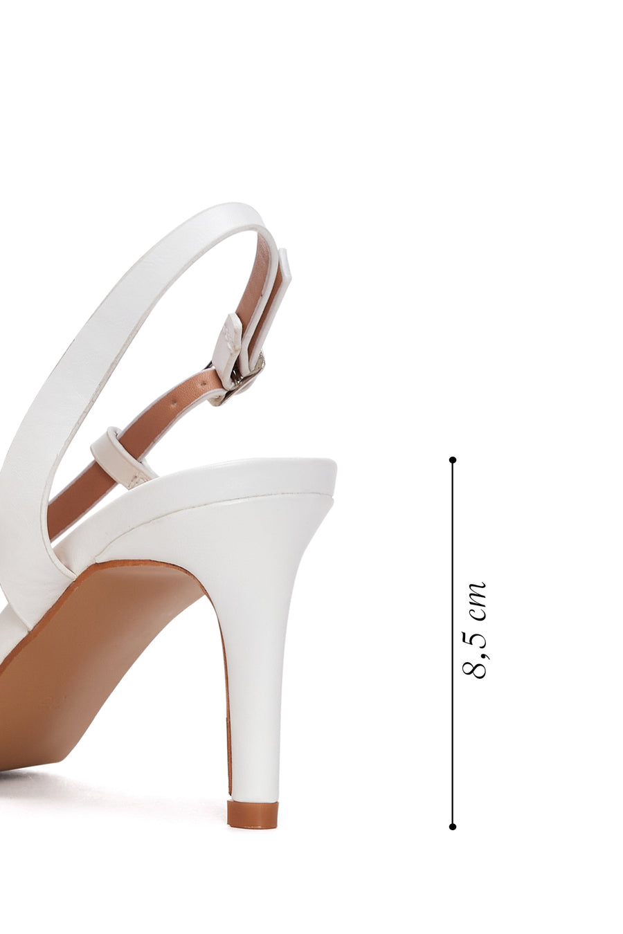 Women's White Heeled Sandals