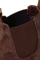 Male Brown Suede Chelsea Boots | Derimod