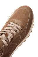 Women's Mink Lace-Up Suede Leather Sneakers | Derimod