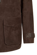Torres Male Brown Mandarin Collar Suede Coat | Derimod