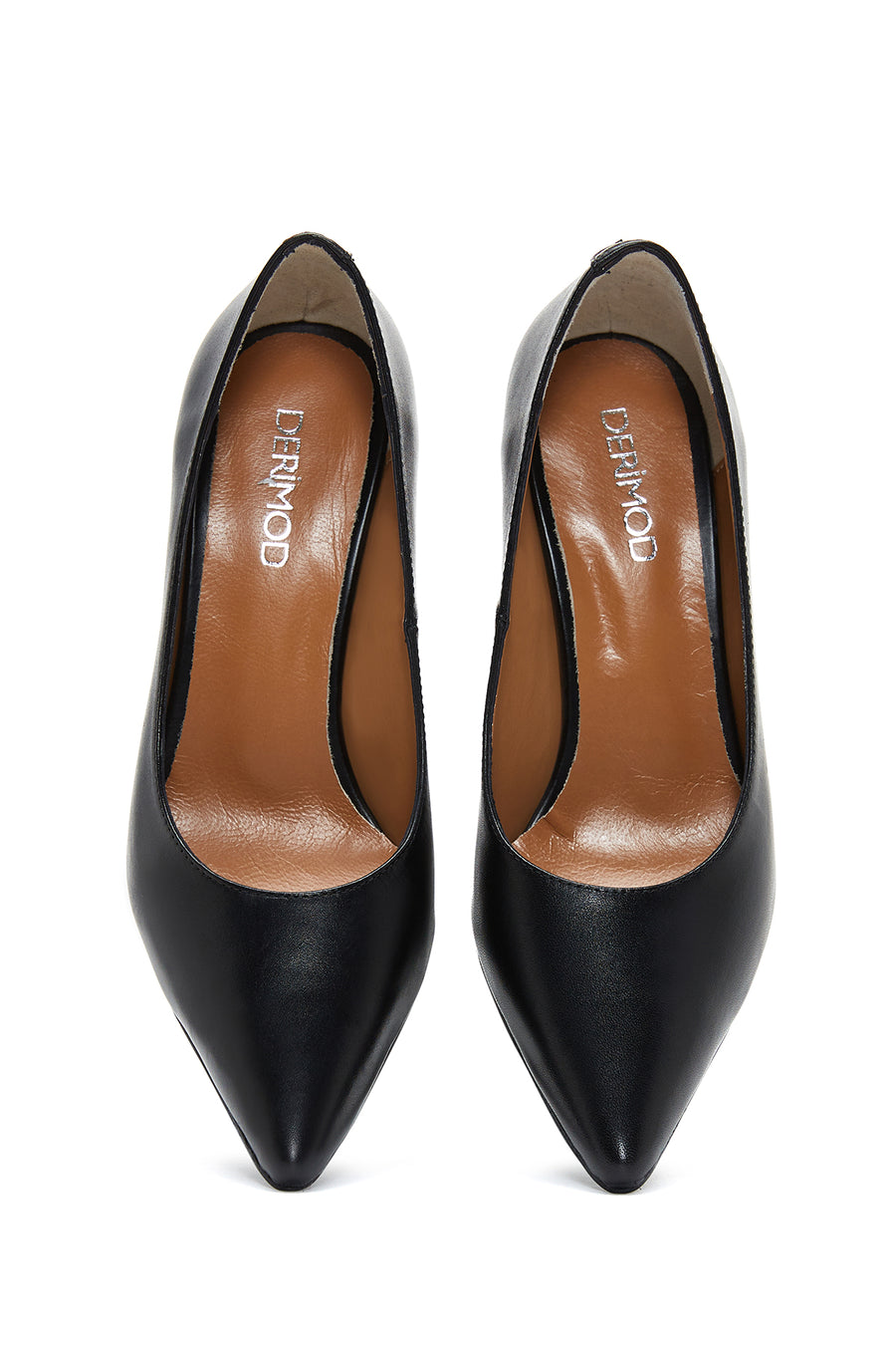 Kadın Siyah Deri Stiletto